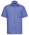 Camicia in popeline di policotone a maniche corte easycare Russell