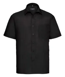 Camicia in popeline di policotone a maniche corte easycare Russell