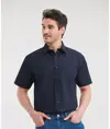 Camicia in popeline di policotone a maniche corte easycare Russell