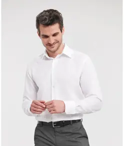 Camicia no-stiro sartoriale a maniche lunghe Russell
