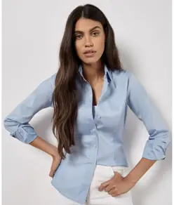 Camicia Oxford aziendale a maniche lunghe donna (taglio sciancrato) Kustom Kit