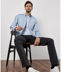 Camicia Oxford corporate a maniche lunghe (taglio classico) Kustom Kit
