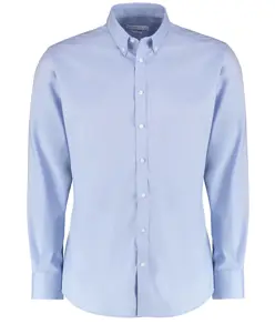 Camicia Oxford elasticizzata a maniche lunghe (slim fit) Kustom Kit