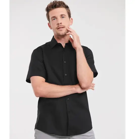 Camicia Oxford sartoriale a maniche corte easycare Russell