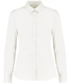 Camicia Oxford stretch donna a maniche lunghe (taglio sagomato) Kustom Kit