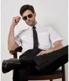 Camicia pilota a maniche corte (tailored fit) Kustom Kit