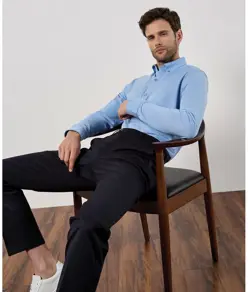 Camicia piqué a manica lunga Superwash® 60° (taglio sagomato) Kustom Kit