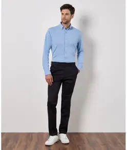 Camicia piqué a manica lunga Superwash® 60° (taglio sagomato) Kustom Kit