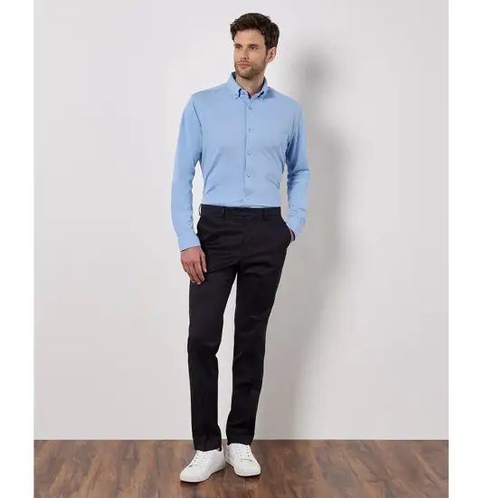 Camicia piqué a manica lunga Superwash® 60° (taglio sagomato) Kustom Kit