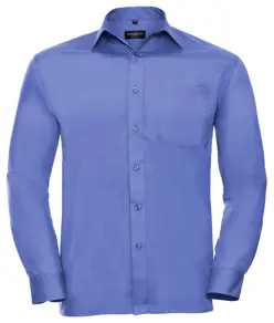 Camicia popeline manica lunga in policotone di facile manutenzione Russell