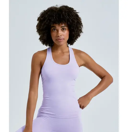 Canotta flessibile multi-sport donna senza cuciture ''3D fit'' riciclata TriDri® TriDri