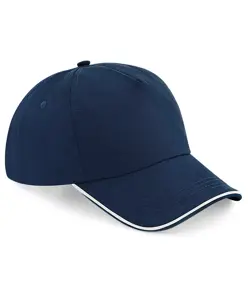 Cappellino 5 pannelli Authentic con visiera bordata Beechfield