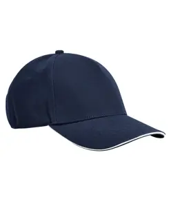 Cappellino 5 pannelli EarthAware® classic in cotone biologico – visiera sandwich Beechfield