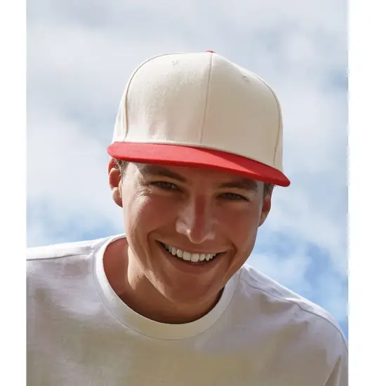 Cappellino a 6 pannelli bicolore con visiera piatta Beechfield