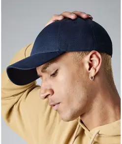 Cappellino a 6 pannelli in tessuto a rete traspirante Beechfield