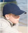 Cappellino a basso profilo bambino in cotone pesante spazzolato con visiera sandwich Result Headwear