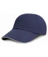 Cappellino a basso profilo bambino in cotone pesante spazzolato con visiera sandwich Result Headwear