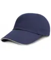 Cappellino a basso profilo bambino in cotone pesante spazzolato con visiera sandwich Result Headwear