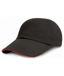 Cappellino a basso profilo in cotone pesante spazzolato con visiera sandwich Result Headwear