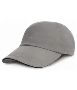 Cappellino a basso profilo in cotone pesante spazzolato con visiera sandwich Result Headwear