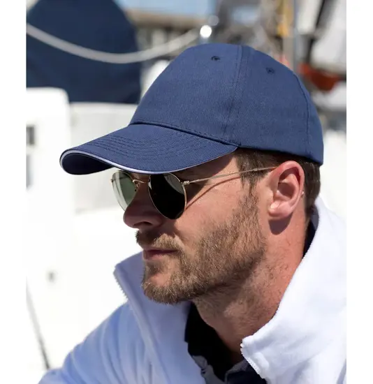 Cappellino a basso profilo Memphis in cotone spazzolato con visiera sandwich Result Headwear