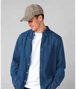 Cappellino a quadri in misto lana Beechfield