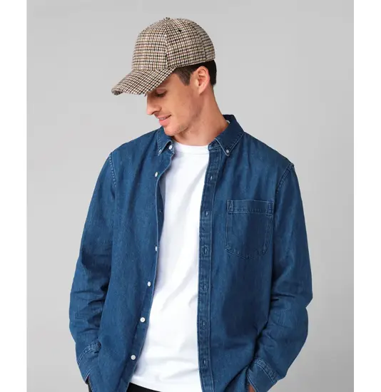 Cappellino a quadri in misto lana Beechfield
