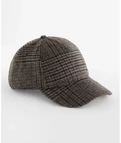 Cappellino a quadri in misto lana Beechfield