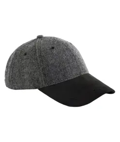 Cappellino a spina di pesce con visiera scamosciata Beechfield