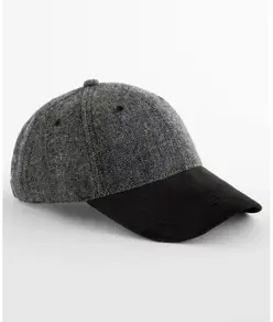 Cappellino a spina di pesce con visiera scamosciata Beechfield