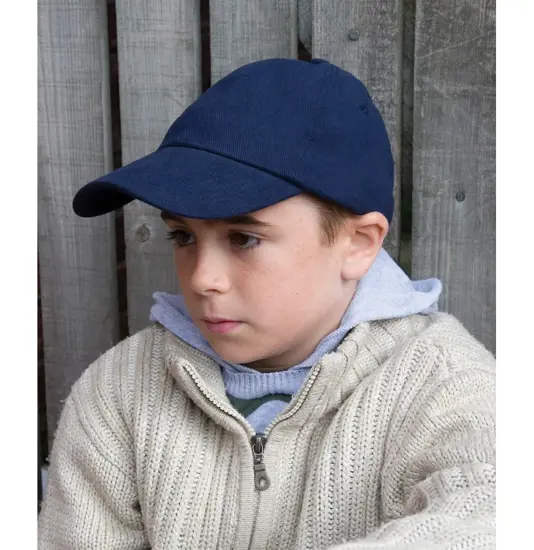 Cappellino bambino a basso profilo in cotone pettinato pesante Result Headwear