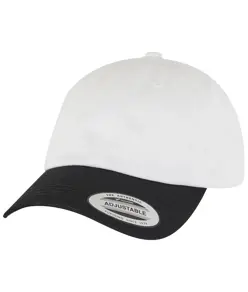 Cappellino bicolore a profilo basso in twill di cotone (6245CMT) Flexfit by Yupoong