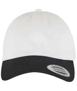 Cappellino bicolore a profilo basso in twill di cotone (6245CMT) Flexfit by Yupoong