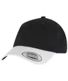 Cappellino bicolore a profilo basso in twill di cotone (6245CMT) Flexfit by Yupoong