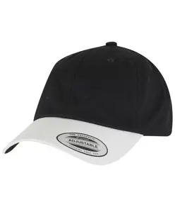 Cappellino bicolore a profilo basso in twill di cotone (6245CMT) Flexfit by Yupoong