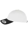 Cappellino bicolore a profilo basso in twill di cotone (6245CMT) Flexfit by Yupoong