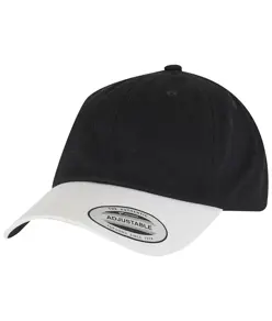 Cappellino bicolore a profilo basso in twill di cotone (6245CMT) Flexfit by Yupoong
