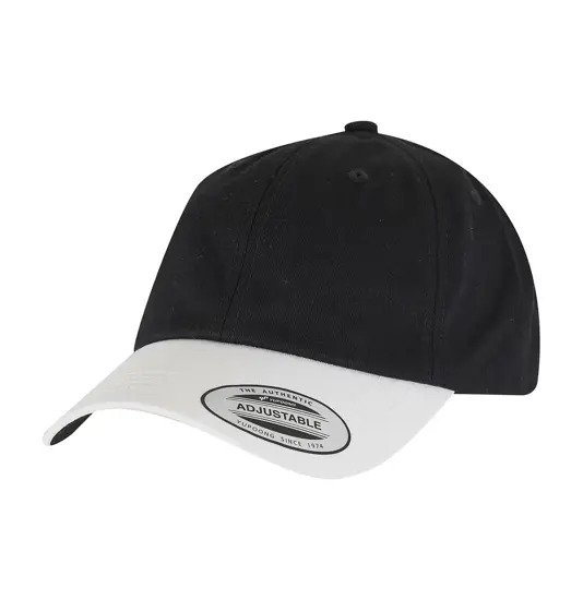 Cappellino bicolore a profilo basso in twill di cotone (6245CMT) Flexfit by Yupoong