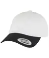 Cappellino bicolore a profilo basso in twill di cotone (6245CMT) Flexfit by Yupoong