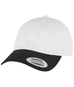 Cappellino bicolore a profilo basso in twill di cotone (6245CMT) Flexfit by Yupoong