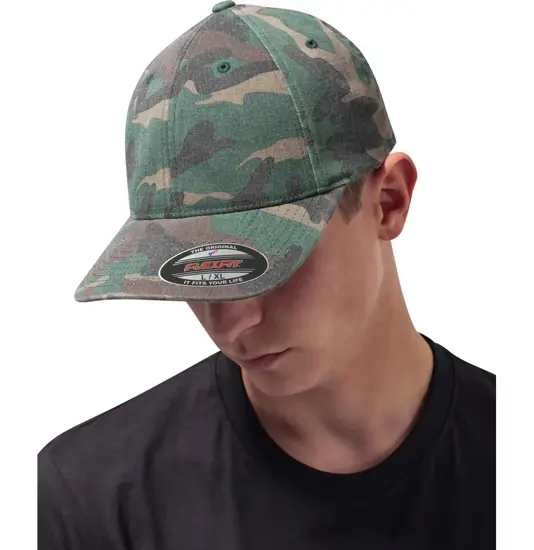 Cappellino camo effetto lavato Flexfit (6977CA) Flexfit by Yupoong