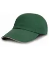 Cappellino da stampa/ricamo in cotone spazzolato con visiera sandwich Result Headwear