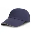 Cappellino da stampa/ricamo in cotone spazzolato con visiera sandwich Result Headwear