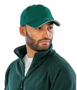 Cappellino da stampa/ricamo in cotone spazzolato con visiera sandwich Result Headwear