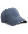 Cappellino in cotone lavato a costine sottili con visiera sandwich Result Headwear