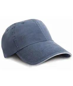 Cappellino in cotone lavato a costine sottili con visiera sandwich Result Headwear