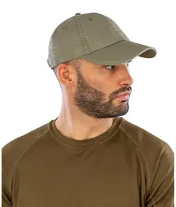 Cappellino in cotone lavato a costine sottili con visiera sandwich Result Headwear