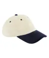 Cappellino in velluto a coste con visiera a contrasto Beechfield