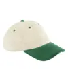 Cappellino in velluto a coste con visiera a contrasto Beechfield