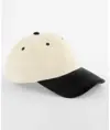 Cappellino in velluto a coste con visiera a contrasto Beechfield